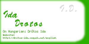 ida drotos business card