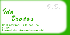 ida drotos business card